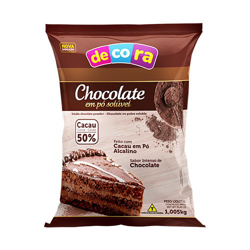 Chocolate em Pó Solúvel 50% Cacau Bag 1,005kg Chocolate em Pó Solúvel 50% Cacau Bag 1,005kg