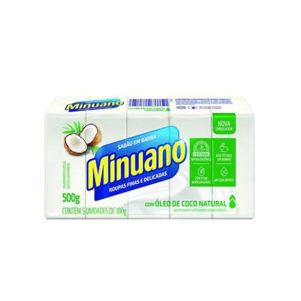 SABÃO EM BARRA COCO MINUANO 500G<br> SABÃO EM BARRA COCO MINUANO 500G<br>