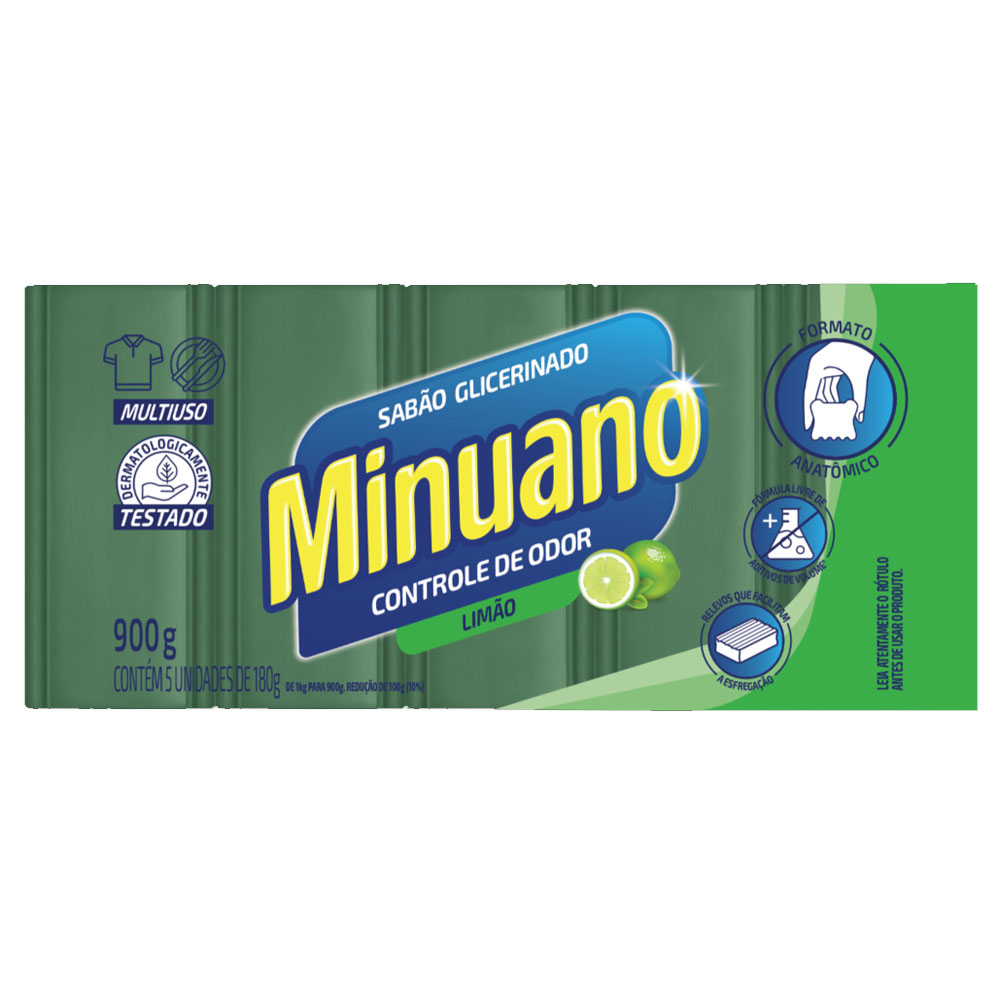 SABÃO EM BARRA VERDE MINUANO 900G                                                                                                                                                                        SABÃO EM BARRA VERDE MINUANO 900G