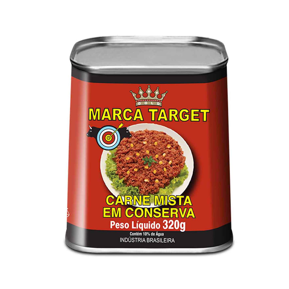 CARNE MISTA EM CONSERVA TARGET 320G<br> CARNE MISTA EM CONSERVA TARGET 320G<br>