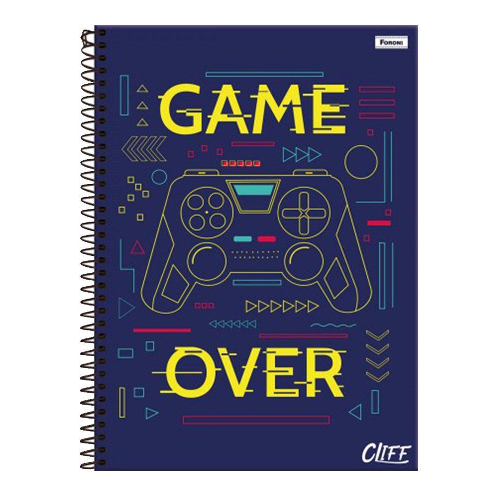 CADERNO UNIVERSITÁRIO 20X1 CAPA DURA CLIFF MASCULINO 320FL FORONI  CADERNO UNIVERSITÁRIO 20X1 CAPA DURA CLIFF MASCULINO 320FL FORONI