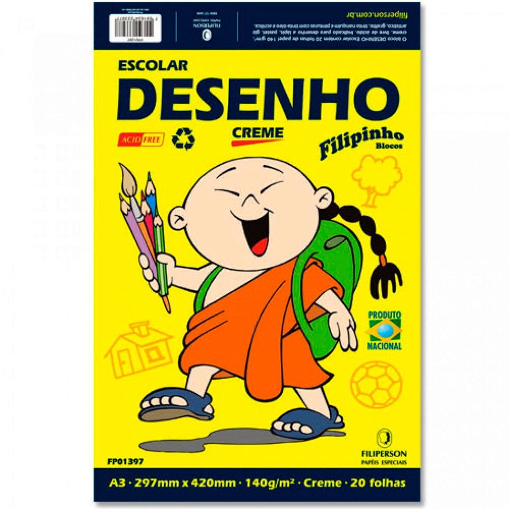 BLOCO A4 DESENHO BRANCO 140GR C/20FL FILIPERSON             BLOCO A4 DESENHO BRANCO 140GR C/20FL FILIPERSON