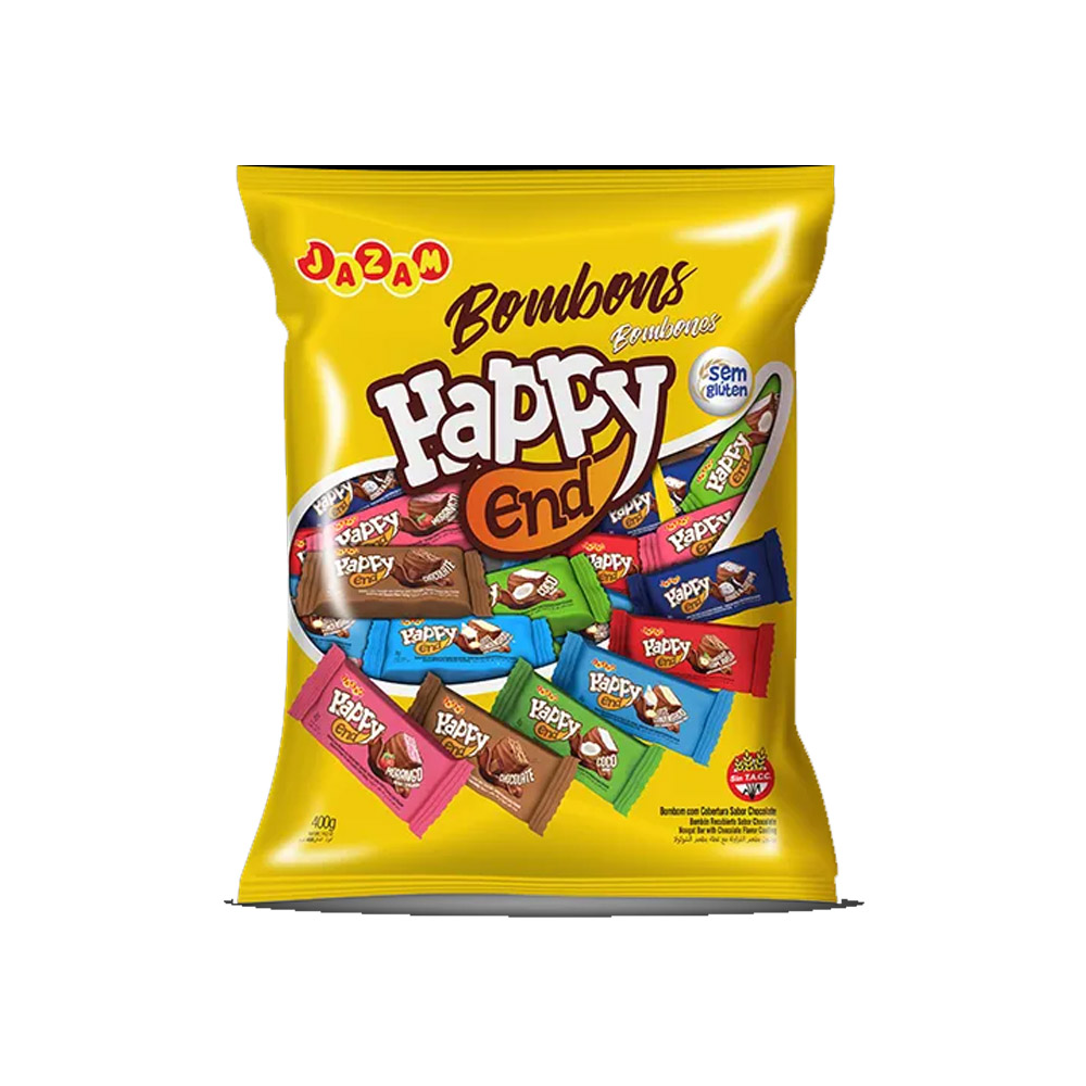 BOMBONS HAPPY END SORTIDO JAZAM 400G<br> BOMBONS HAPPY END SORTIDO JAZAM 400G<br>