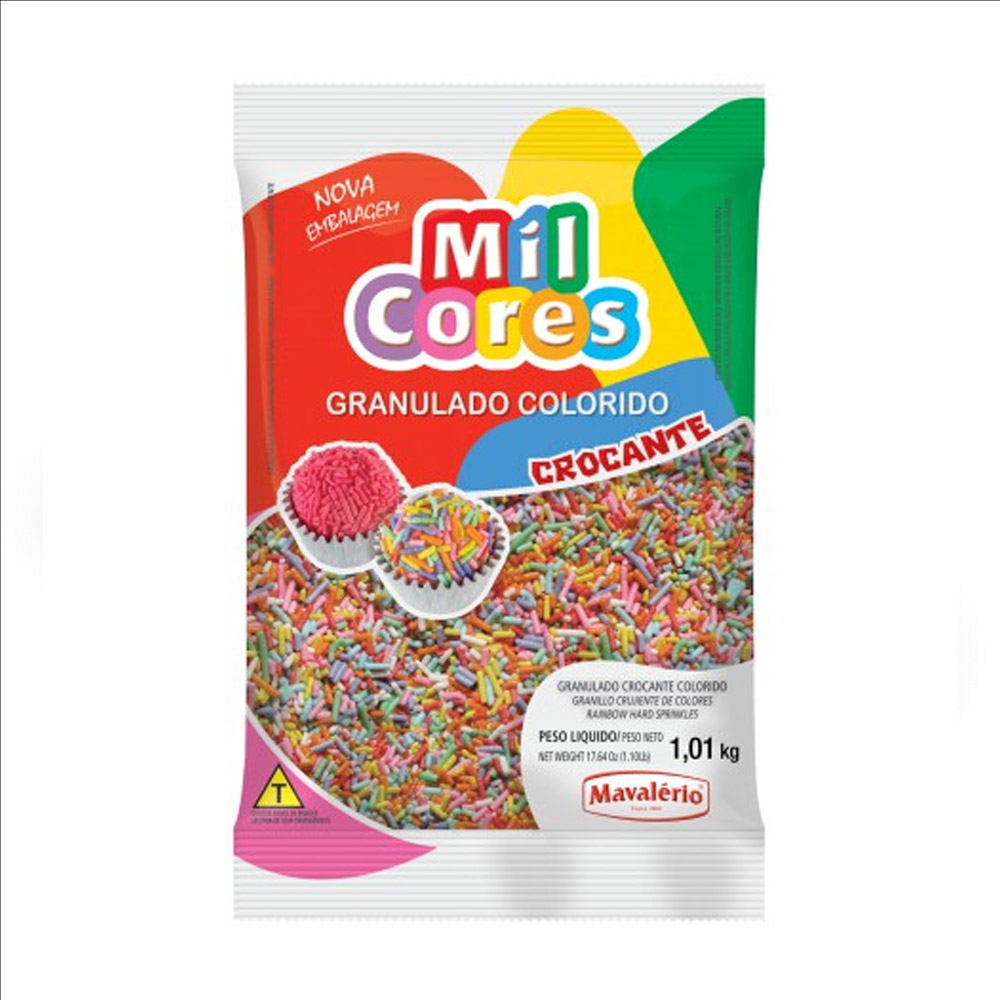 GRANULADO CROCANTE COLORIDO MIL CORES 1,01KG<br> GRANULADO CROCANTE COLORIDO MIL CORES 1,01KG<br>