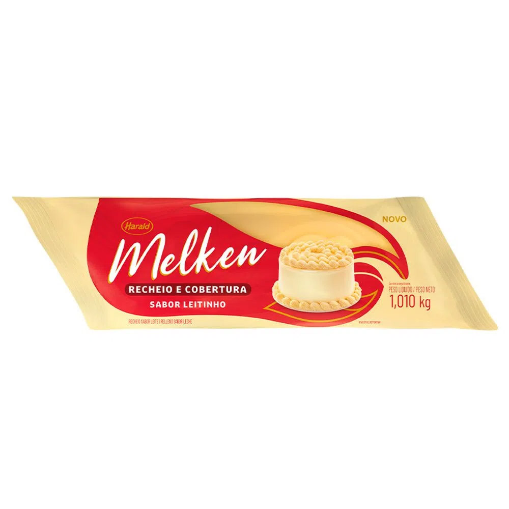 RECHEIO E COBERTURA SABOR LEITINHO MELKEN 1,01KG HARALD<br>