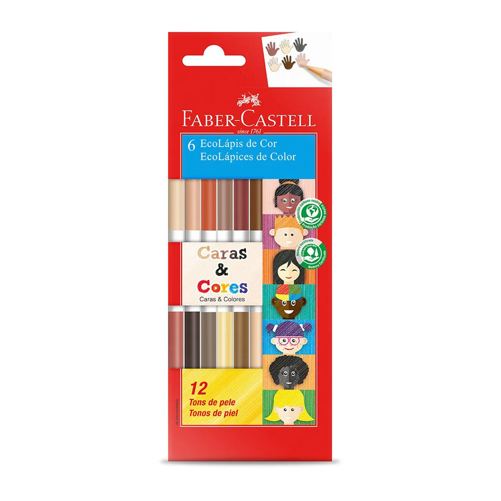 LAPIS DE COR 12 TONS DE PELE FABER CASTELL LAPIS DE COR 12 TONS DE PELE FABER CASTELL