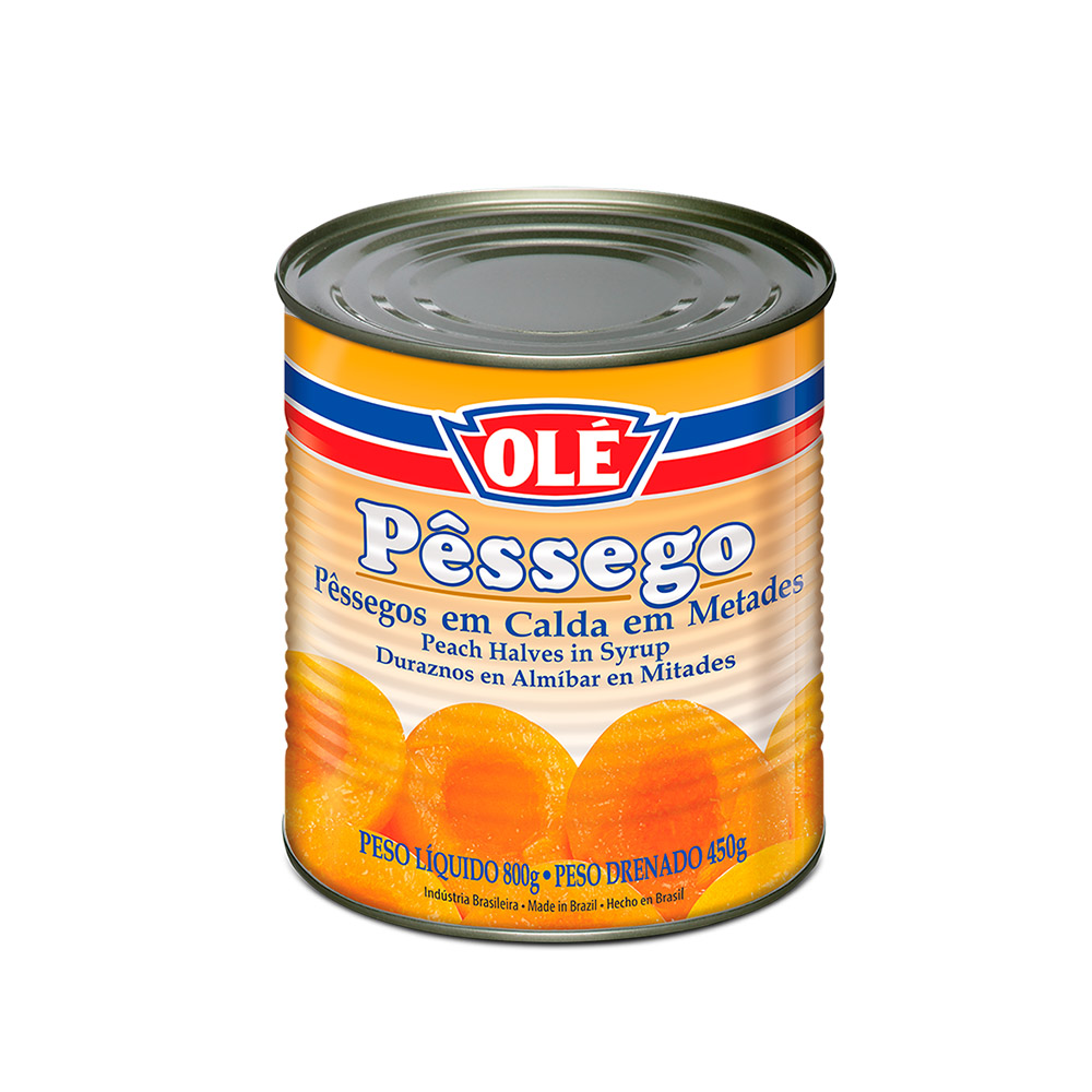 PÊSSEGO EM CALDA OLÉ 450G<br> PÊSSEGO EM CALDA OLÉ 450G<br>