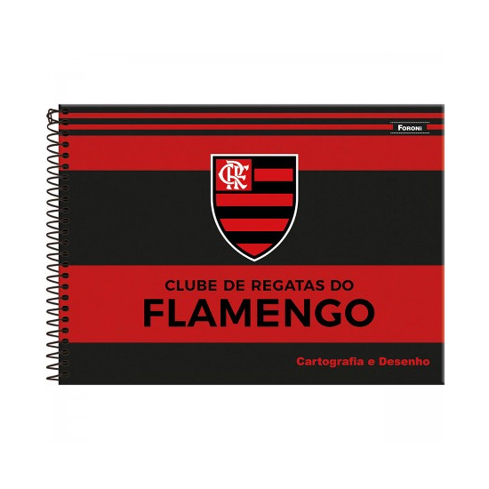 CADERNO CAPA DURA CARTOGRAFIA/DESENHO FLAMENGO 80FL FORONI<br> CADERNO CAPA DURA CARTOGRAFIA/DESENHO FLAMENGO 80FL FORONI<br>