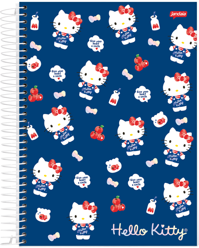 CADERNO UNIVERSITÁRIO 1 MATÉRIA CAPA DURA HELLO KITTY 80FL JANDAIA  CADERNO UNIVERSITÁRIO 1 MATÉRIA CAPA DURA HELLO KITTY 80FL JANDAIA