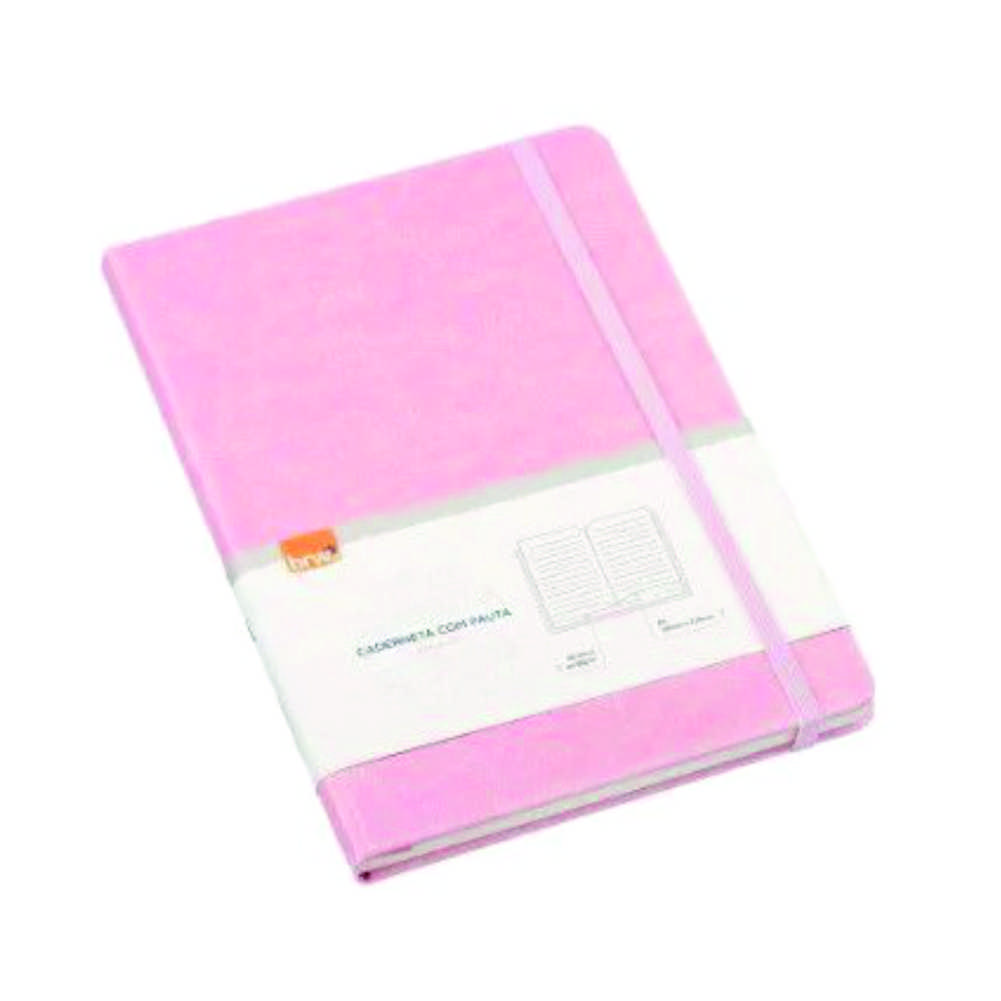 CADERNETA SEM PAUTA NOTEBOOK ROSA PASTEL BRW CADERNETA SEM PAUTA NOTEBOOK ROSA PASTEL BRW