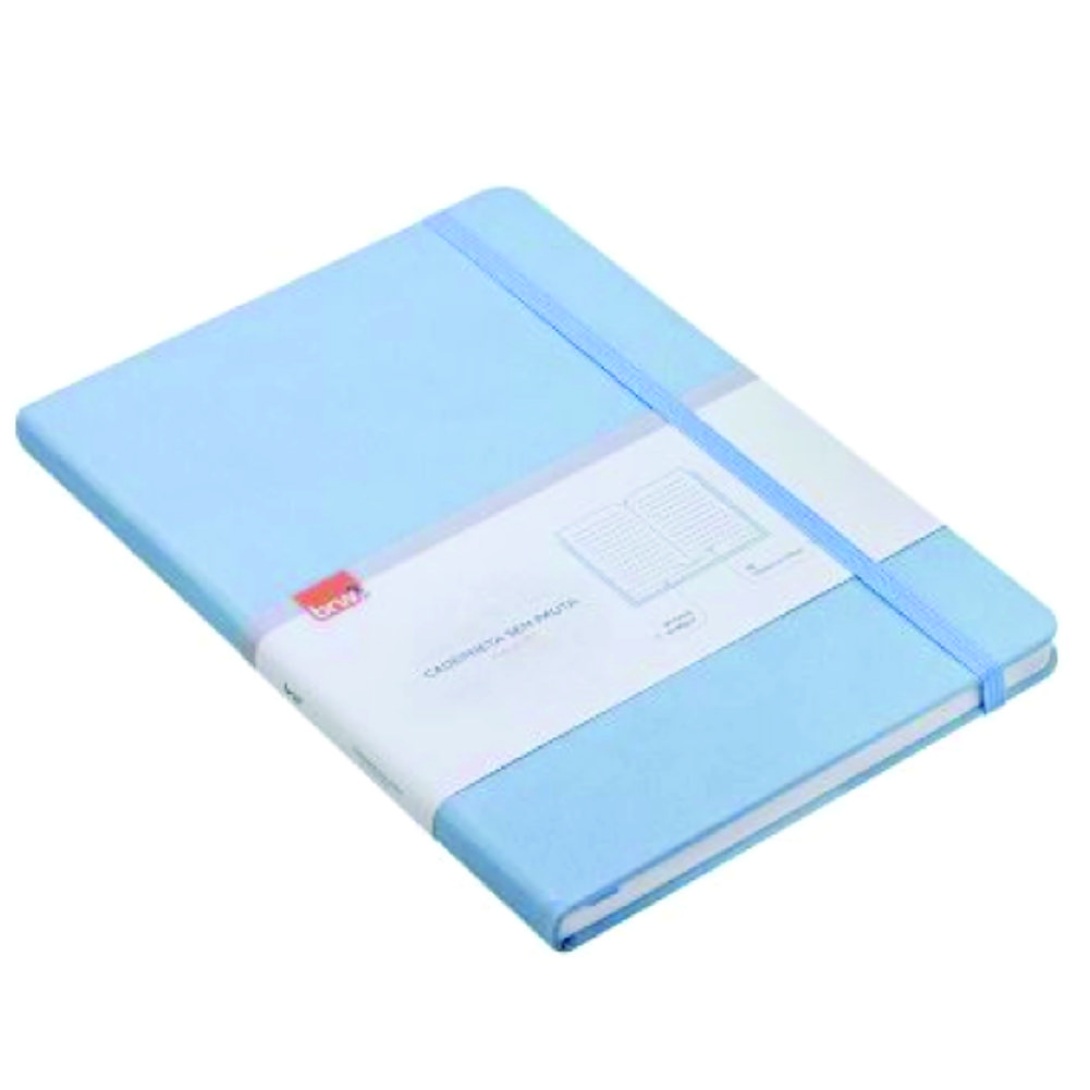 CADERNETA SEM PAUTA NOTEBOOK AZUL PASTEL BRW<br> CADERNETA SEM PAUTA NOTEBOOK AZUL PASTEL BRW<br>