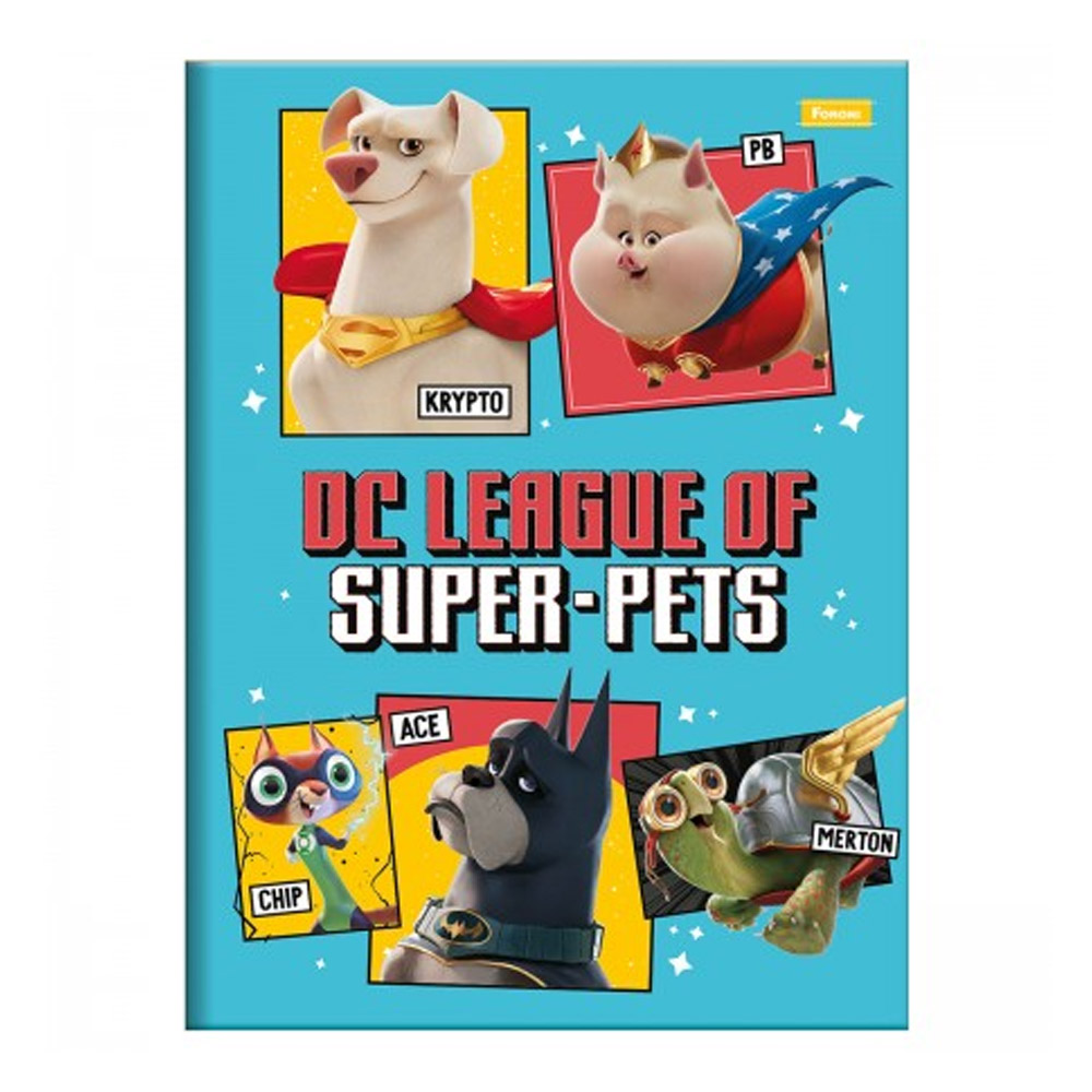 CADERNO BROCHURÃO CAPA DURA 80FL SUPER PETS FORONI  CADERNO BROCHURÃO CAPA DURA 80FL SUPER PETS FORONI