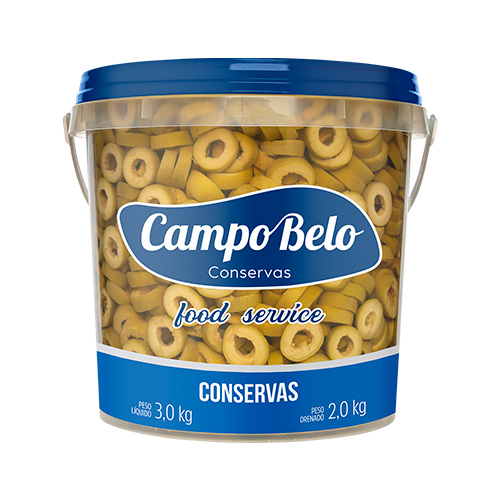 BALDE AZEITONA VERDE FATIADA CAMPO BELO 2KG<br> BALDE AZEITONA VERDE FATIADA CAMPO BELO 2KG<br>