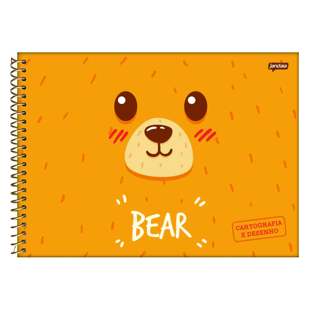 CADERNO CARTOGRAFIA E DESENHO CAPA DURA ESPIRAL 80FL CUTE ANIMALS JANDAIA CADERNO CARTOGRAFIA E DESENHO CAPA DURA ESPIRAL 80FL CUTE ANIMALS JANDAIA