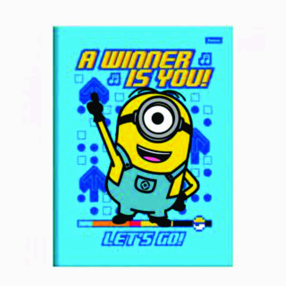 CADERNO BROCHURAO CAPA DURA 80FL MINIONS FORONI <br> CADERNO BROCHURAO CAPA DURA 80FL MINIONS FORONI <br>