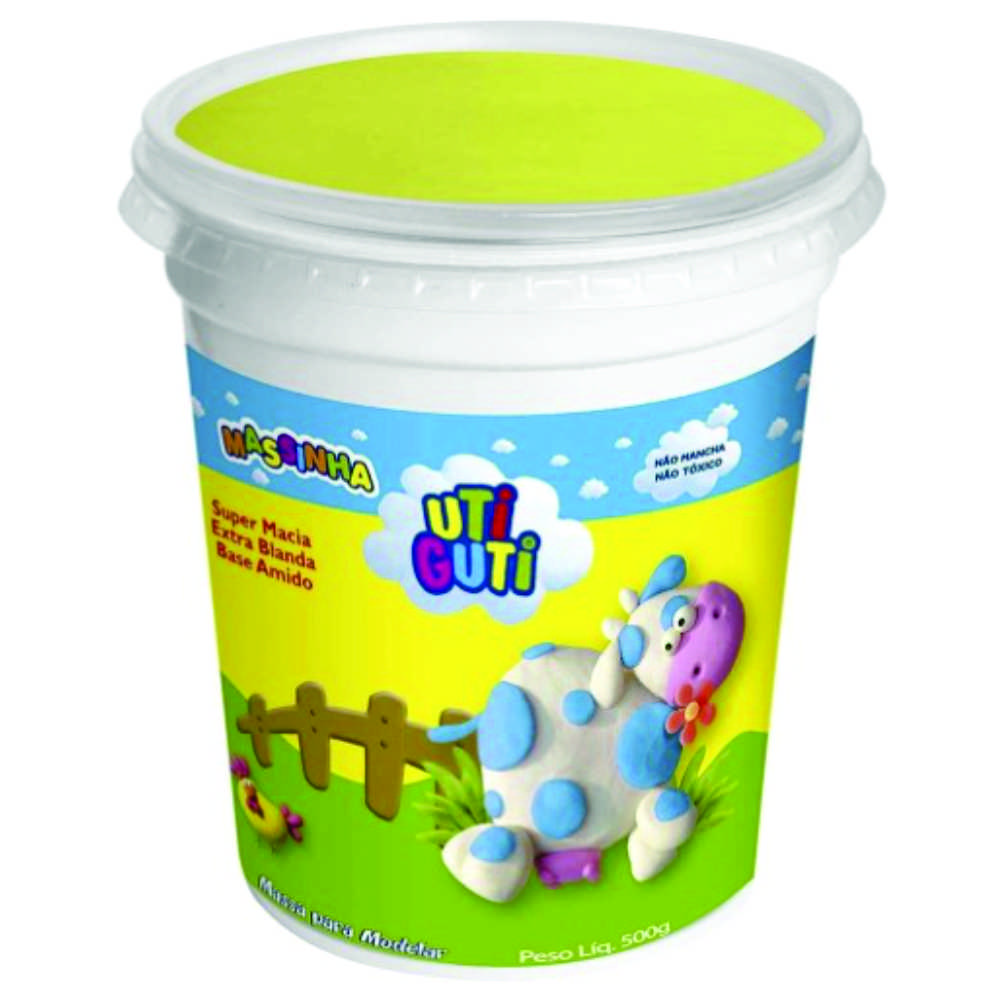 MASSINHA DE MODELAR SOFT 500G UTIGUTI AMARELO MASSINHA DE MODELAR SOFT 500G UTIGUTI AMARELO