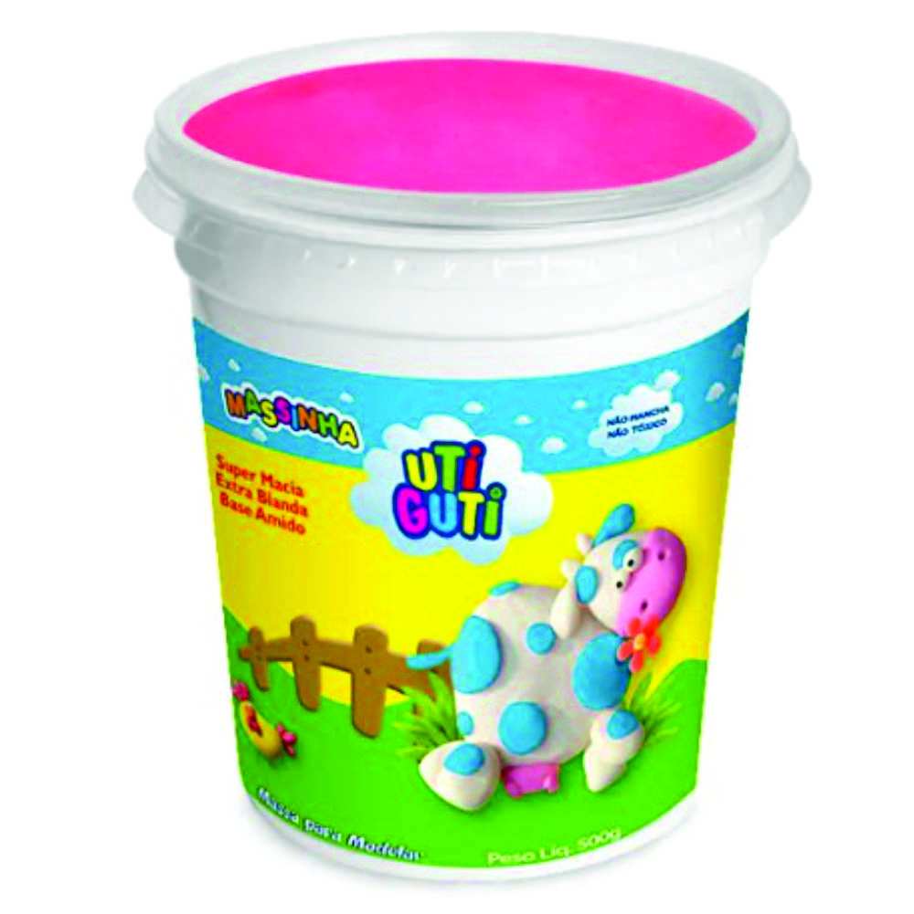 MASSINHA DE MODELAR SOFT 500G UTIGUTI ROSA ESCURO MASSINHA DE MODELAR SOFT 500G UTIGUTI ROSA ESCURO