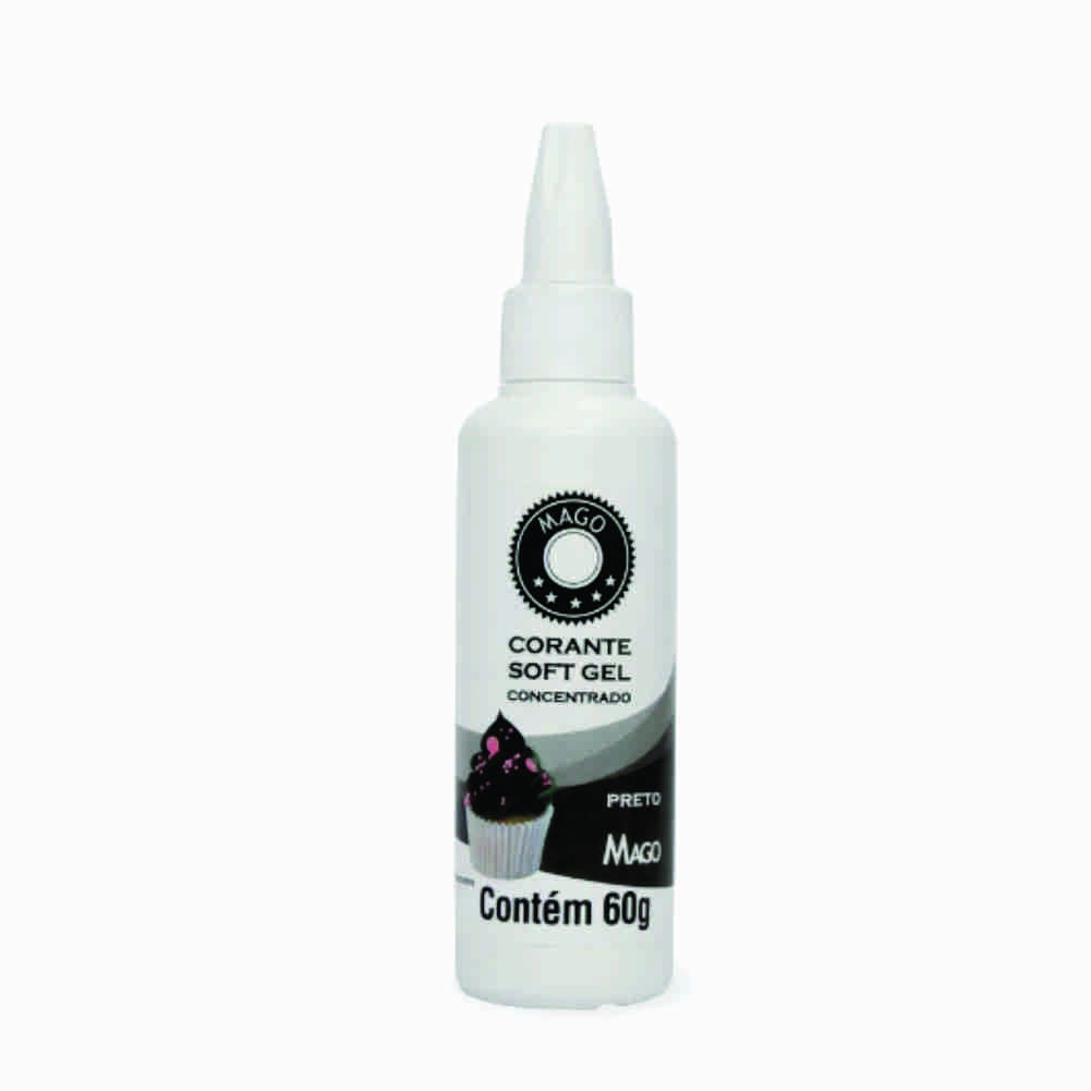 Corante Softgel Preto Mago 60g Corante Softgel Preto Mago 60g