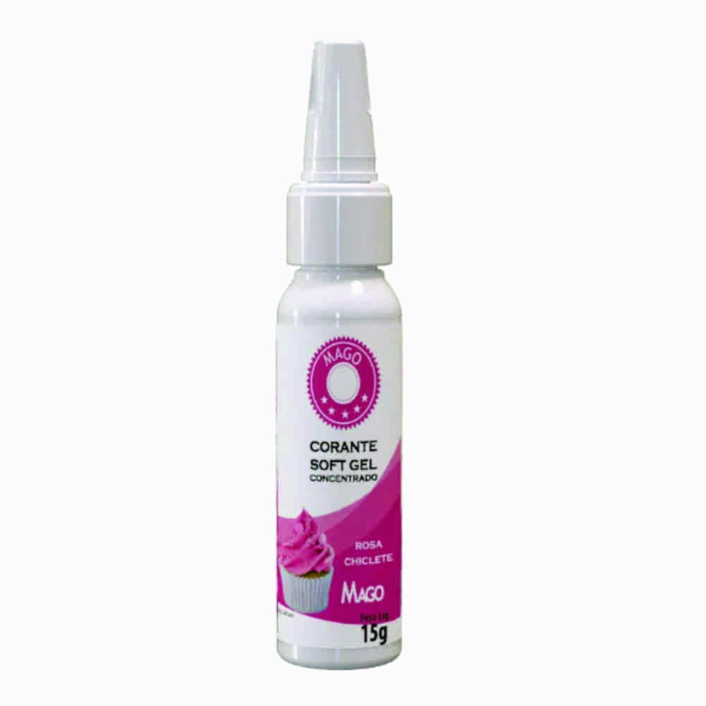 Corante Softgel Rosa Chiclete Mago 15g Corante Softgel Rosa Chiclete Mago 15g