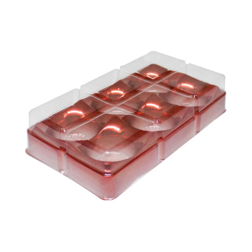 FORMINHA CANDY BOX VERMELHO METALIZADA 6 CAVIDADES FLIP PC10<br> FORMINHA CANDY BOX VERMELHO METALIZADA 6 CAVIDADES FLIP PC10<br>