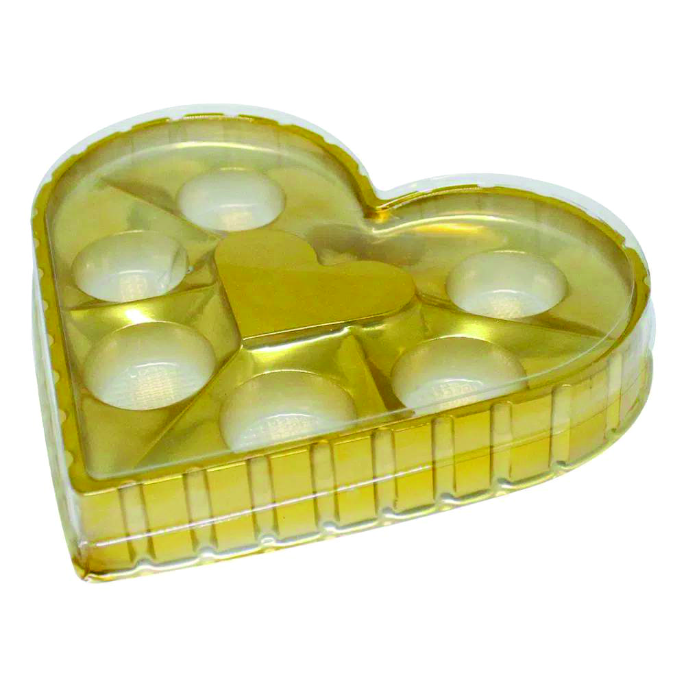 FORMINHA CANDY BOX CORAÇÃO OURO 6 CAVIDADES FLIP PC10                                                                                                                                                              FORMINHA CANDY BOX CORAÇÃO OURO 6 CAVIDADES FLIP PC10