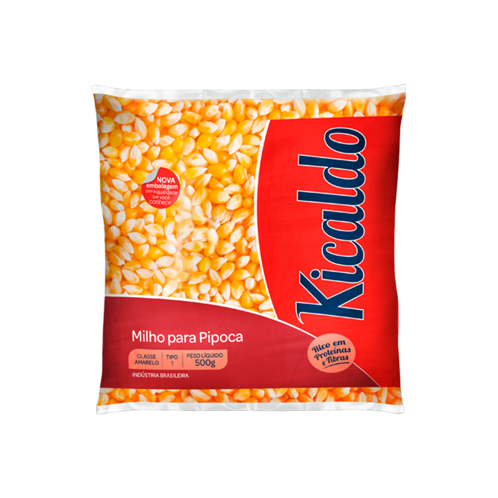 MILHO DE PIPOCA KICALDO 500G<br> MILHO DE PIPOCA KICALDO 500G<br>