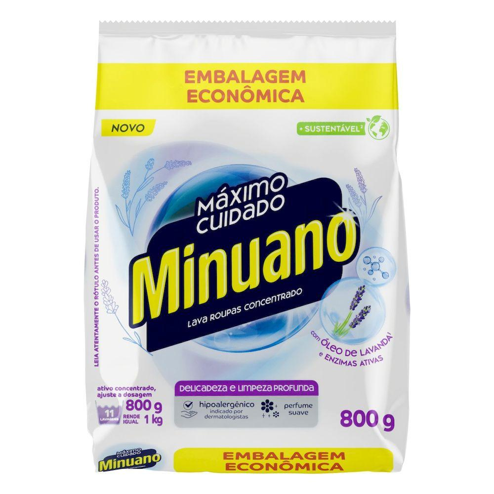 SABÃO EM PÓ BRANCO MINUANO EMBALAGEM ECONÔMICA 800G<br> SABÃO EM PÓ BRANCO MINUANO EMBALAGEM ECONÔMICA 800G<br>