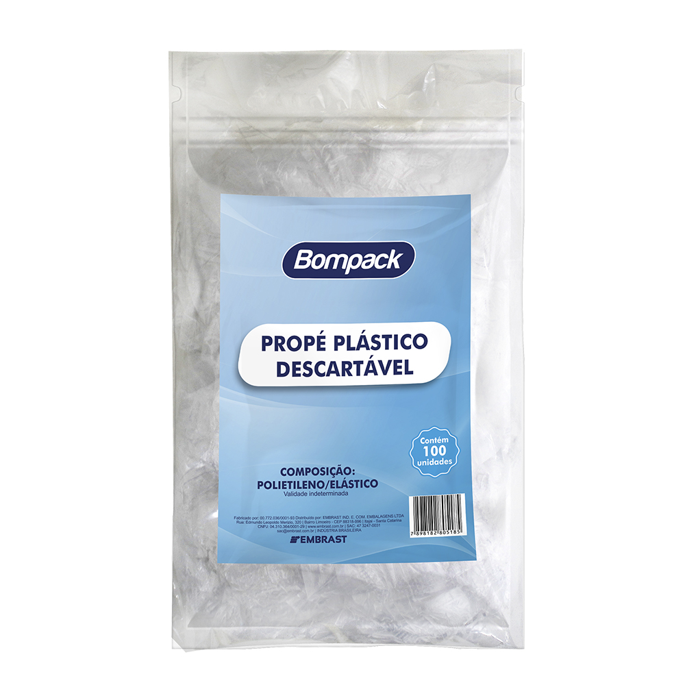 PRO PÉ DESCARTÁVEL COM ELÁSTICO C/100 BOMPACK<br> PRO PÉ DESCARTÁVEL COM ELÁSTICO C/100 BOMPACK<br>