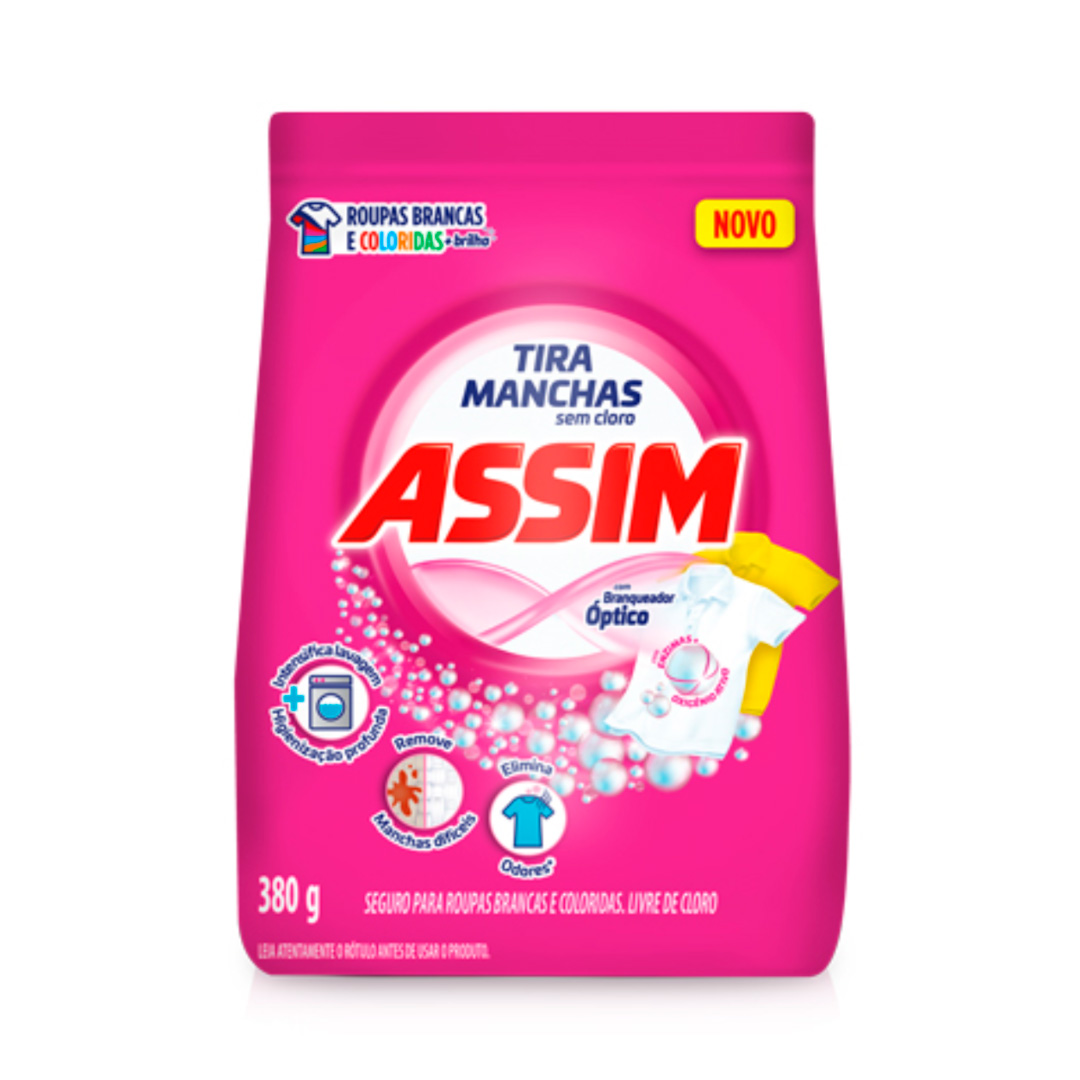 TIRA MANCHAS EM PÓ ROSA ASSIM 380G<br> TIRA MANCHAS EM PÓ ROSA ASSIM 380G<br>