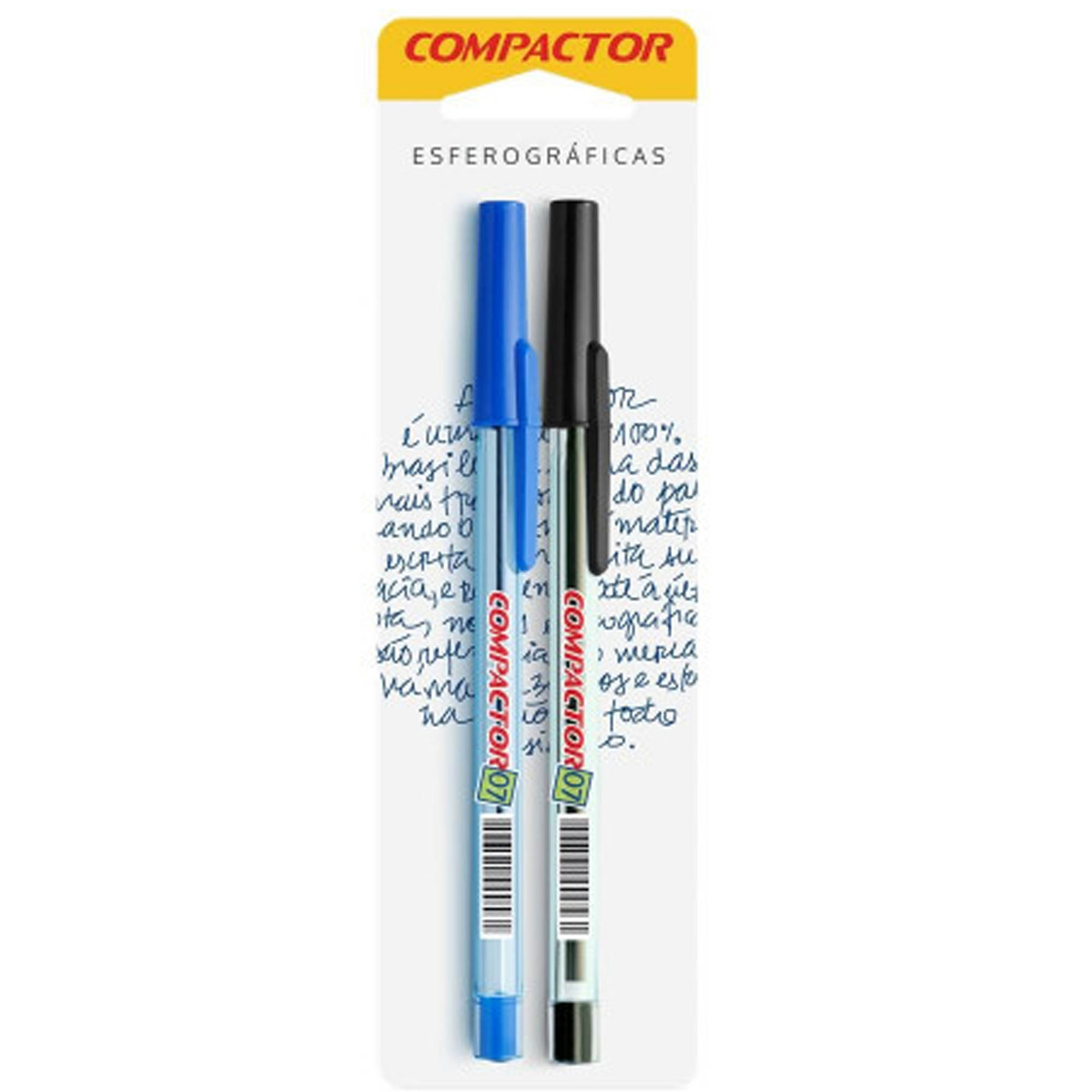 CANETA ESFE 07 AZ/PT BLISTER C/2 COMPACTOR                                                                                                                                                              