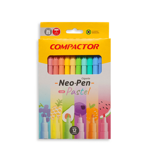 CANETA HIDROG NEO PEN GIG PASTEIS C/12 COMPACTOR  CANETA HIDROG NEO PEN GIG PASTEIS C/12 COMPACTOR