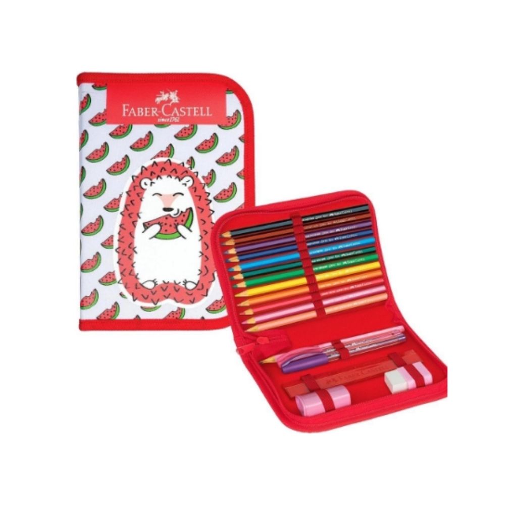 ESTOJO DE NYLON PORCO ESPINHO FABER CASTELL                                                                                                                                                              ESTOJO DE NYLON PORCO ESPINHO FABER CASTELL