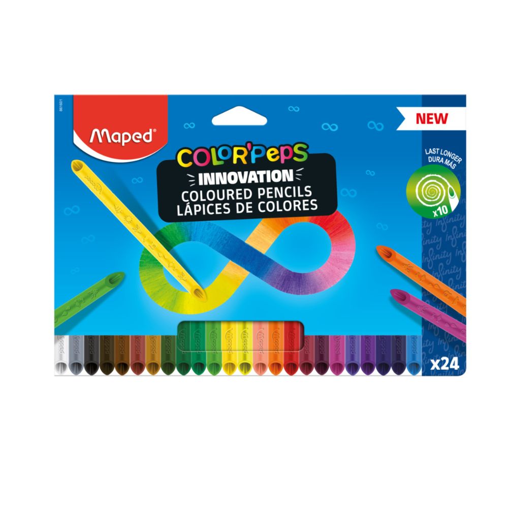 Lápis de Cor 24 Cores Colorpeps Infinity - MAPED Lápis de Cor 24 Cores Colorpeps Infinity - MAPED
