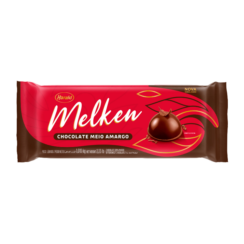 CHOCOLATE BARRA MEIO AMARGO MELKEN 1,010KG<br> CHOCOLATE BARRA MEIO AMARGO MELKEN 1,010KG<br>