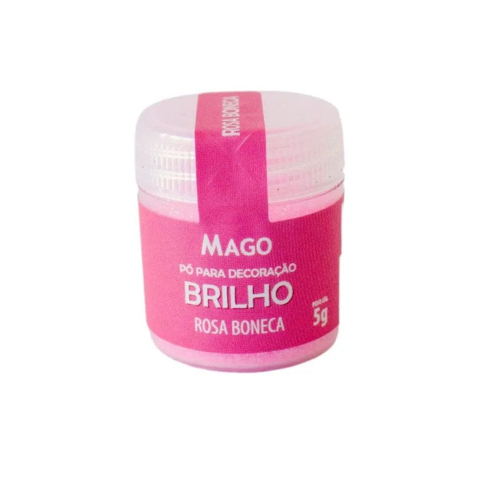 PÓ P/ DECORAÇÃO ROSA BONECA BRILHO MAGO 5G<br> PÓ P/ DECORAÇÃO ROSA BONECA BRILHO MAGO 5G<br>