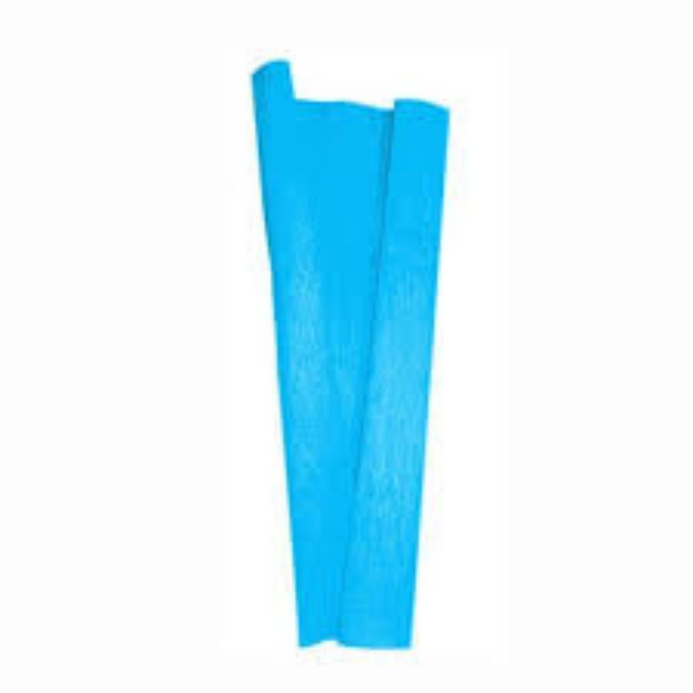 Papel Crepom Impermeável 48cmX2m Azul Claro RIDET                                                                                                                                                             Papel Crepom Impermeável 48cmX2m Azul Claro RIDET