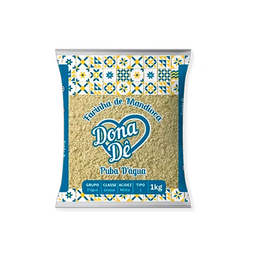 Farinha de Mandioca Pubá Dona Dê 1kg Farinha de Mandioca Pubá Dona Dê 1kg