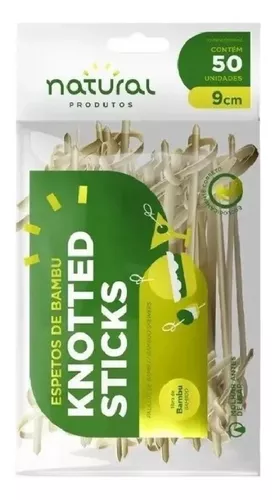 ESPETO BAMBU 9CM KNOTTED STICK NATURAL C/50  ESPETO BAMBU 9CM KNOTTED STICK NATURAL C/50