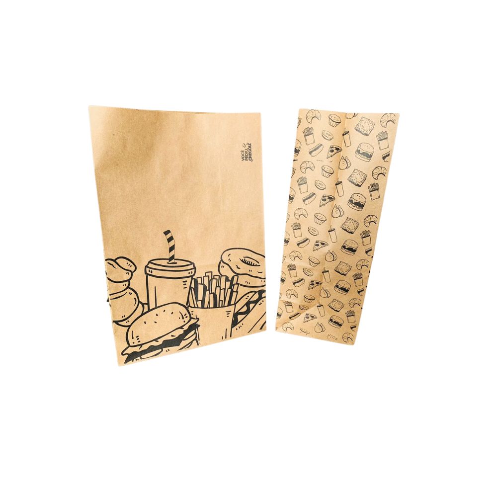 Saco PAP Kraft Tam P Delivery Lanches Stamp C/50 Saco PAP Kraft Tam P Delivery Lanches Stamp C/50