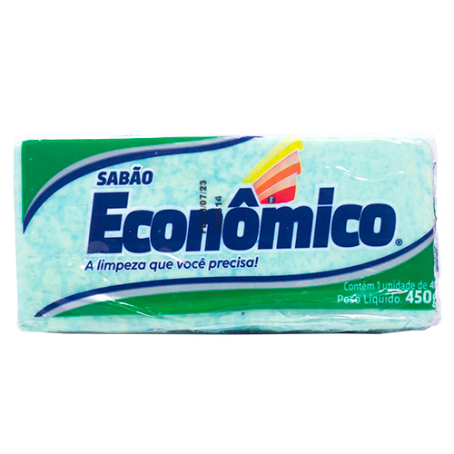 Sabão em Barra Marmorizado Verde Econômico 450g Sabão em Barra Marmorizado Verde Econômico 450g