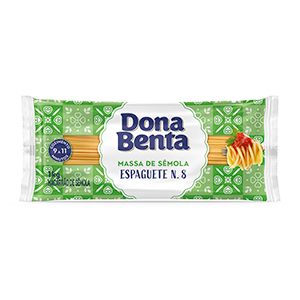MACARRAO ESPAGUETE N8 SEMOLA DONA BENTA 500G                                                                                                                                                            