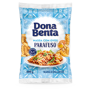 MACARRAO PARAFUSO COM OVOS DONA BENTA 500G                                                                                                                                                               