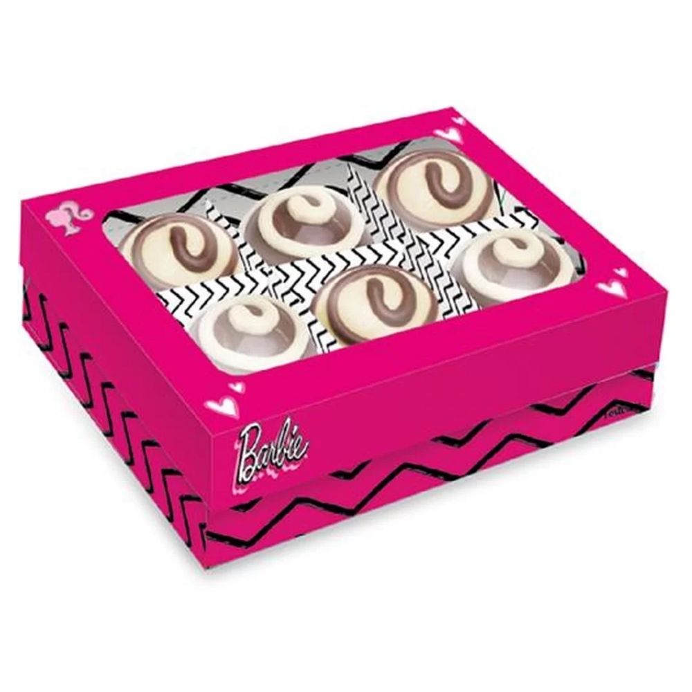 CAIXA PARA 6 BOMBONS BARBIE FESTCOLOR                                                                                                                                                                            CAIXA PARA 6 BOMBONS BARBIE FESTCOLOR