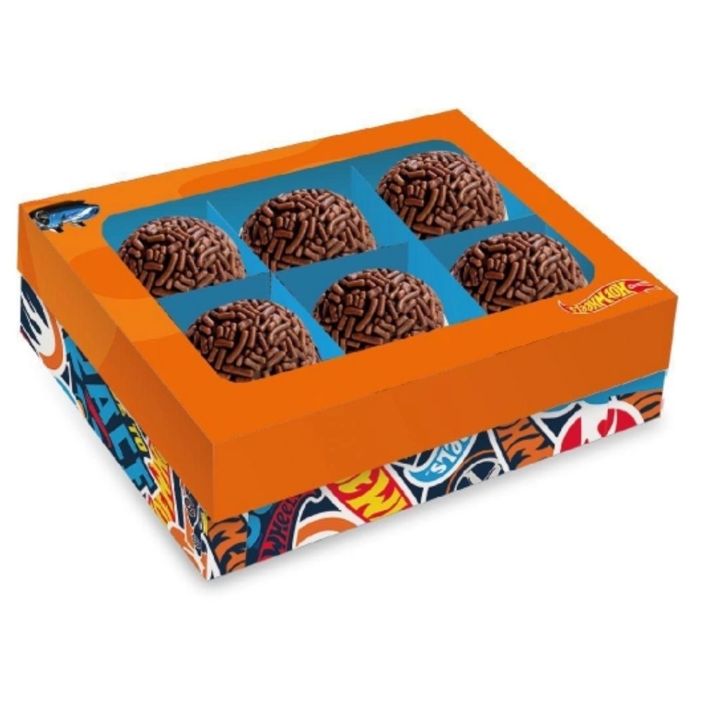CAIXA PARA 6 BOMBONS HOT WHEELS FESTCOLOR                                                                                                                                                                        CAIXA PARA 6 BOMBONS HOT WHEELS FESTCOLOR
