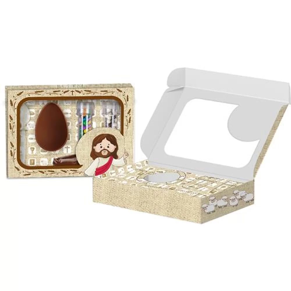 KIT CONFEITEIRO PASCOA JESUS C/3 PCS FESTCOLOR UN 