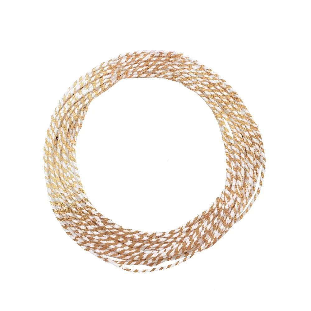 FIO DE PAPEL DECOR OURO/BRANCO 10M CROMUS UN                                                                                                                                                             FIO DE PAPEL DECOR OURO/BRANCO 10M CROMUS UN