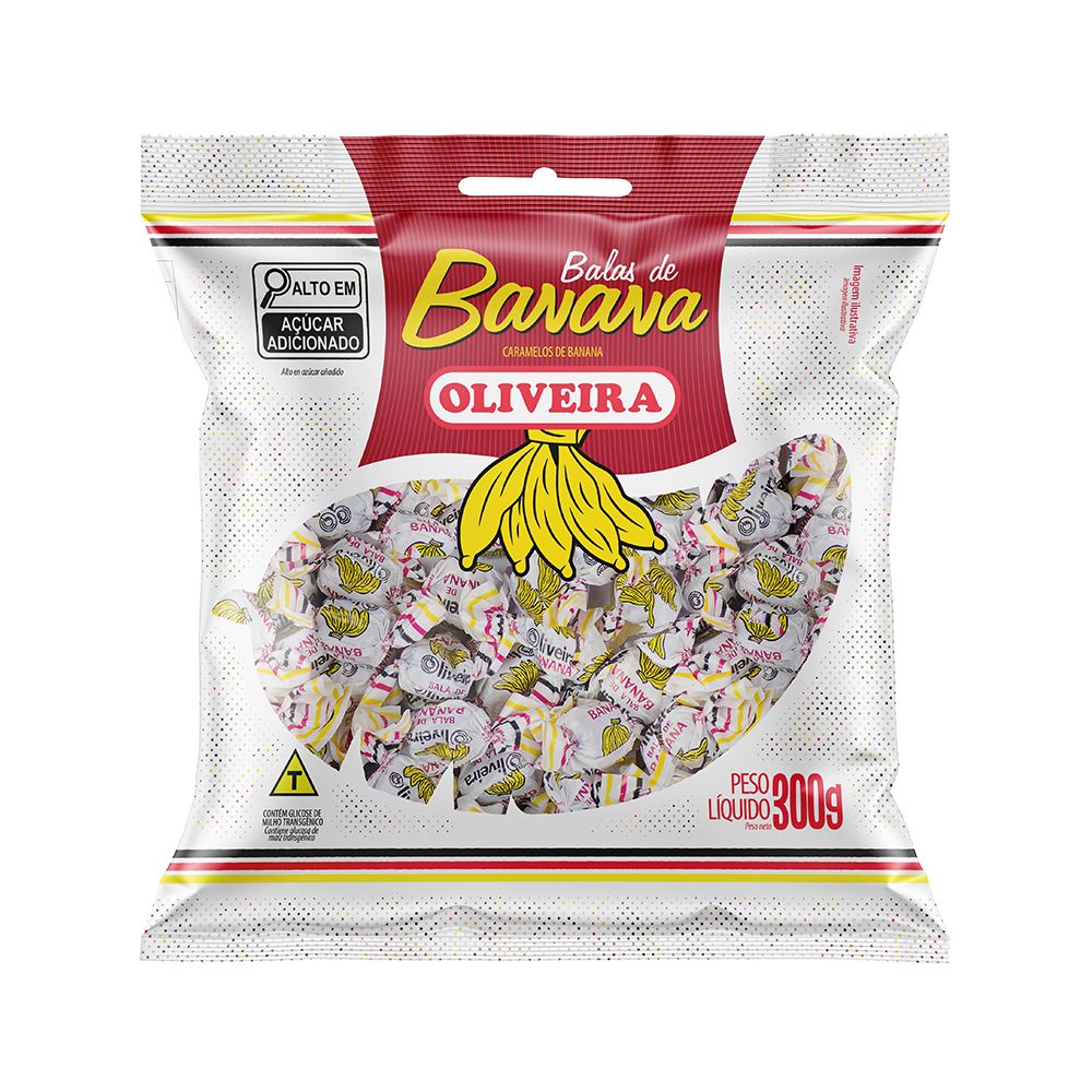 BALA DE BANANA OLIVEIRA 300G                                                                                                                                                                             BALA DE BANANA OLIVEIRA 300G