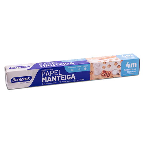 PAPEL MANTEIGA 4MX28CM BOMPACK   PAPEL MANTEIGA 4MX28CM BOMPACK