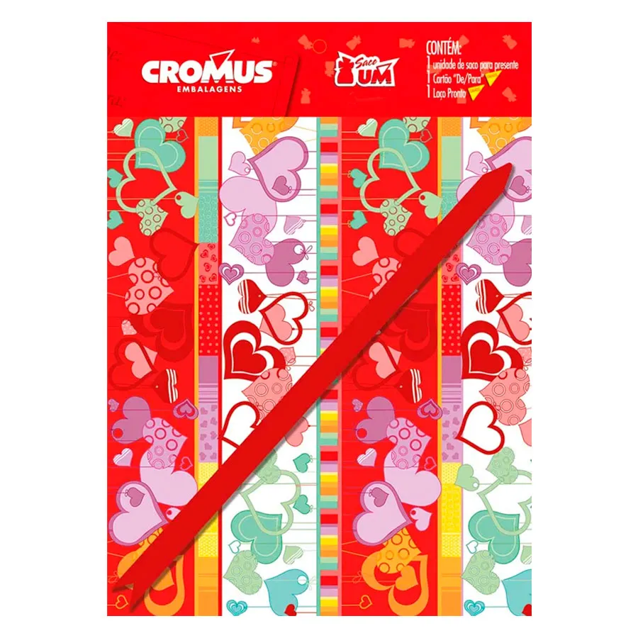 SACOLA PRESENTE 25X37 ROMANTICA CROMUS PC1 LAÇO   SACOLA PRESENTE 25X37 ROMANTICA CROMUS PC1 LAÇO