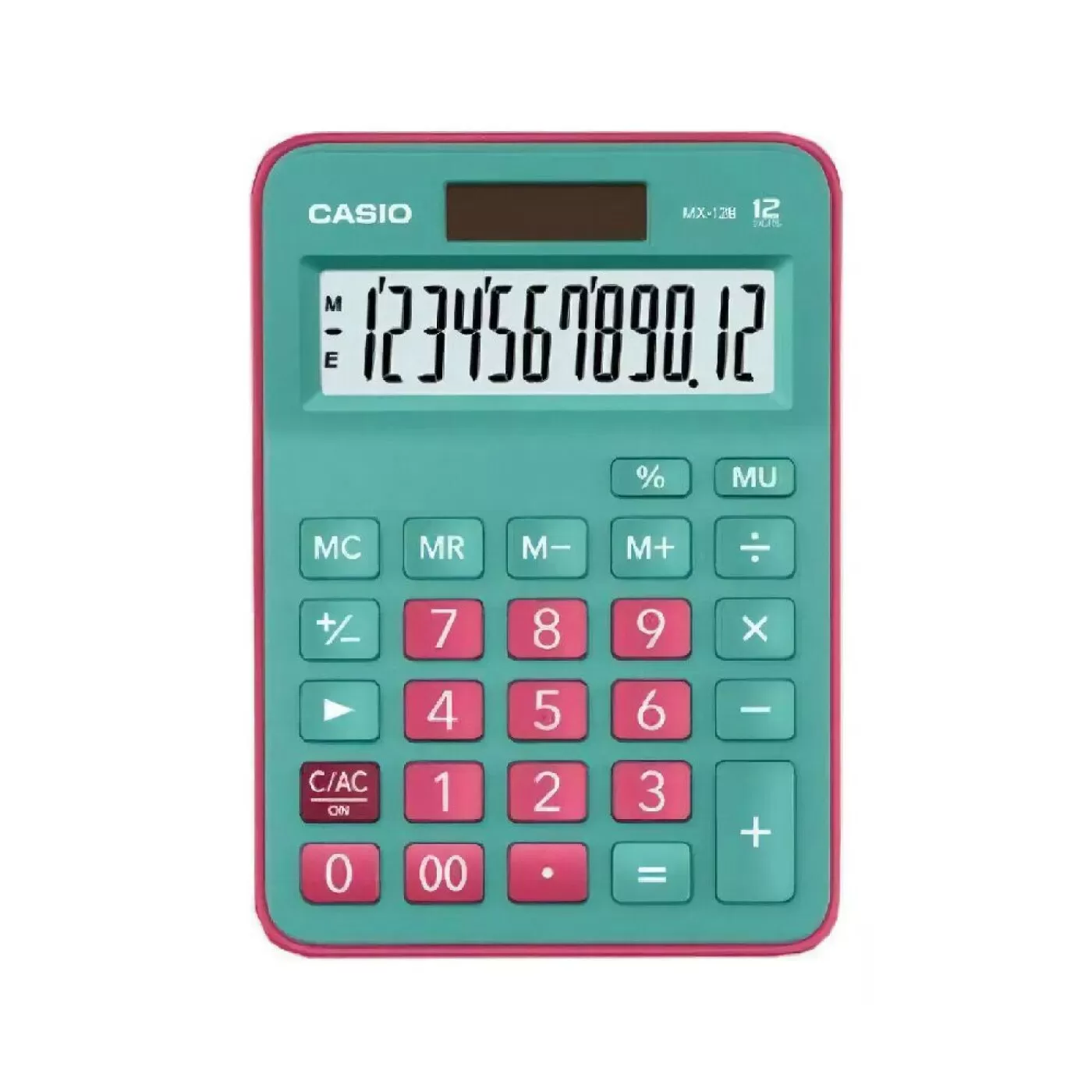 CALCULADORA PEQUENA 12 DIGITOS MX-12B VERDE VERMELHO CASIO                                                                                                                                                      